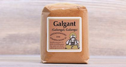 Galgantwurzel, gemahlen