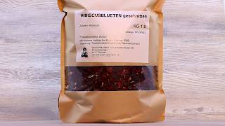 Karkade (Hibiscus), geschnitten