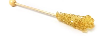 Kandiszucker Stick mit Zitronen Geschmack