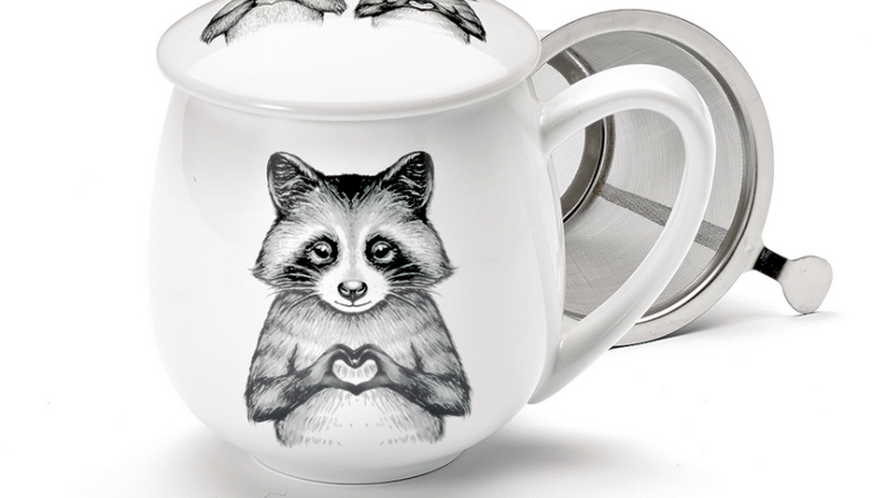 Tasse "Pip & Pepe"  mit Edelstahlsieb
