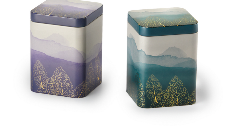Teedose "Golden Leaf"
